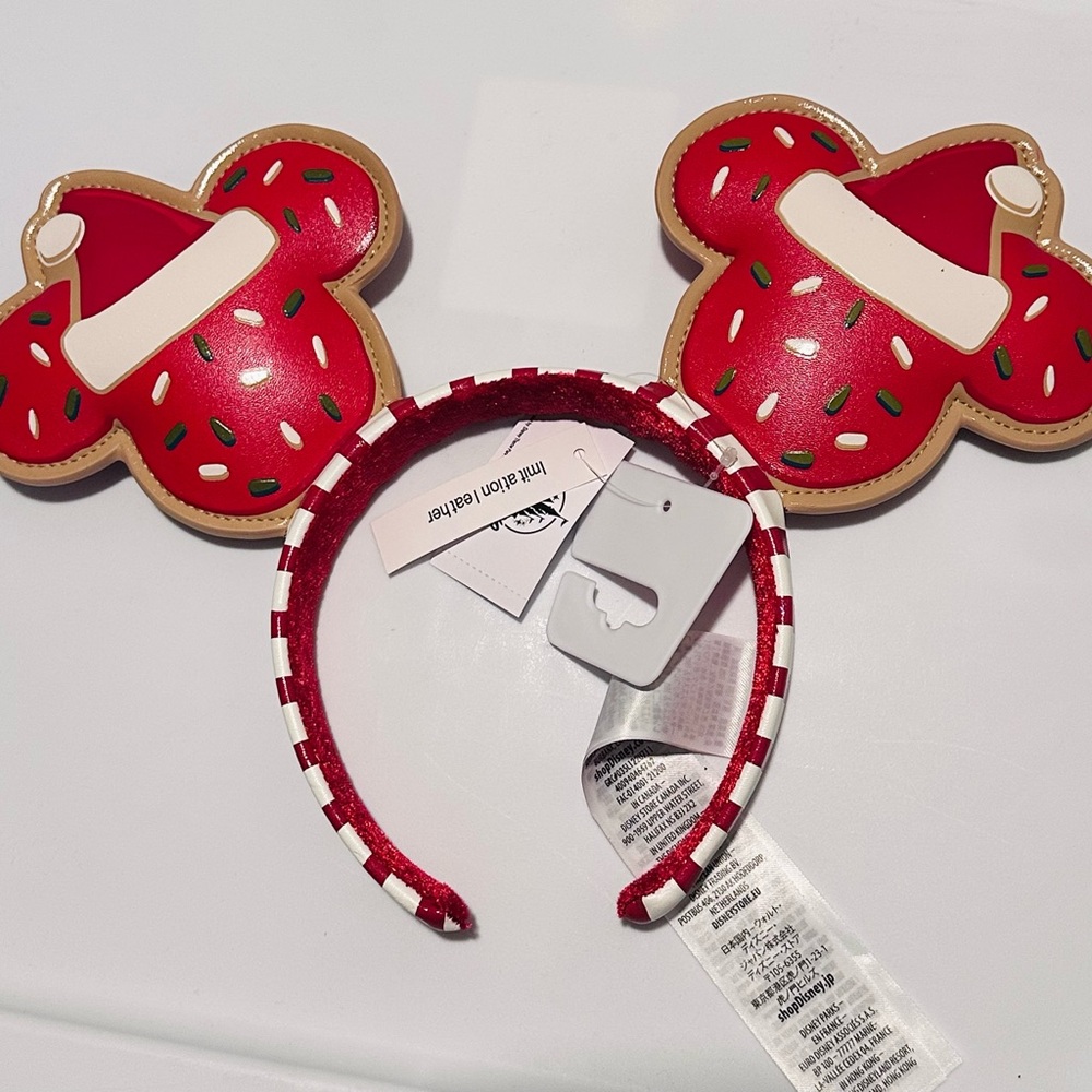 Festive Red Mickey Mouse Ears Headband